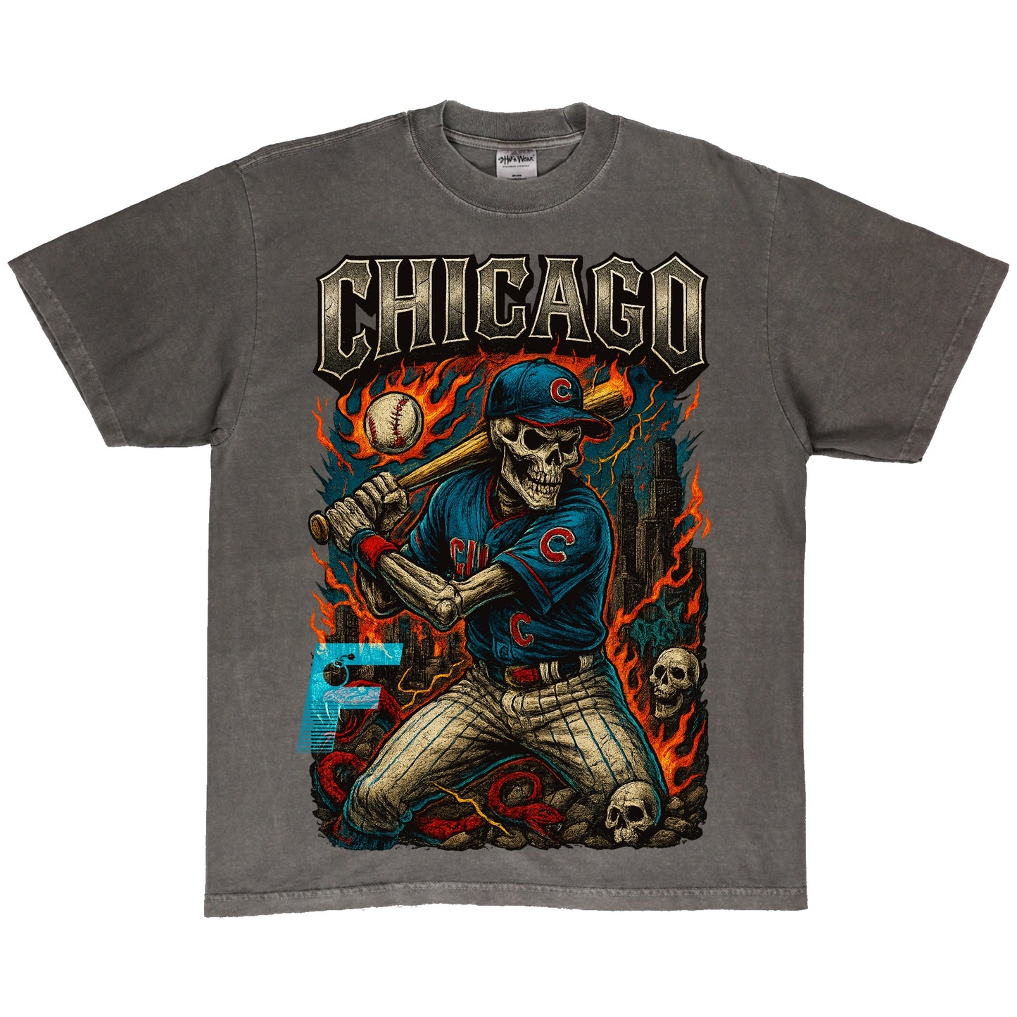 CUBS SKULL TEE