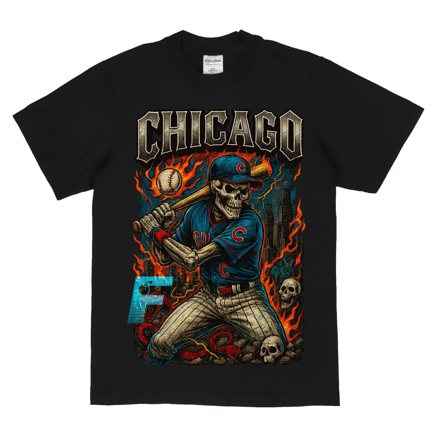 CUBS SKULL TEE